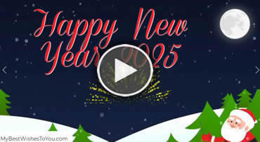 Video Wishes Happy 2025 with Santa Claus