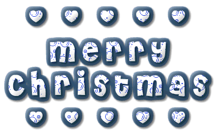 glitters animation with MERRY CHRISTMAS text and moving blue bubbles