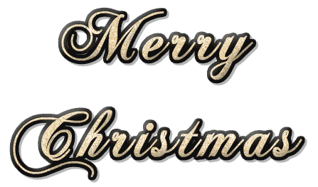 animated image glitters with elegant text MERRY CHRISTMAS with gold glitter
