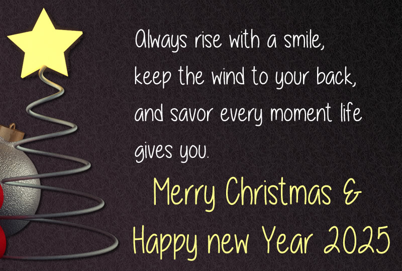 Black background image with Happy Holidays message.