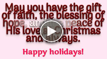 Video with greeting message for the end of the year holidays